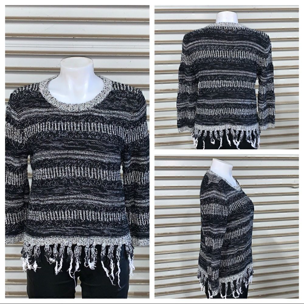 🛍️Ruby Rd. cotton blend black and white sweater